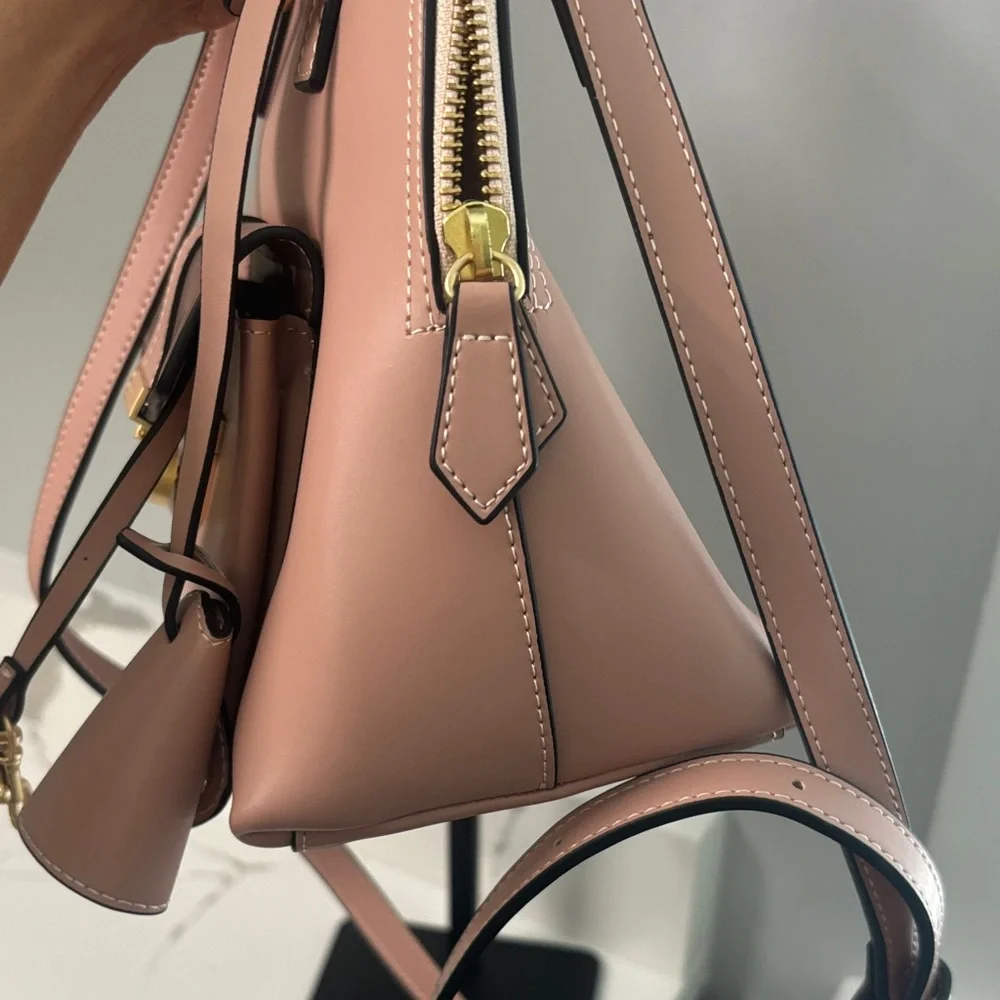 Samantha Thavasa Blush Satchel with Gold Lock